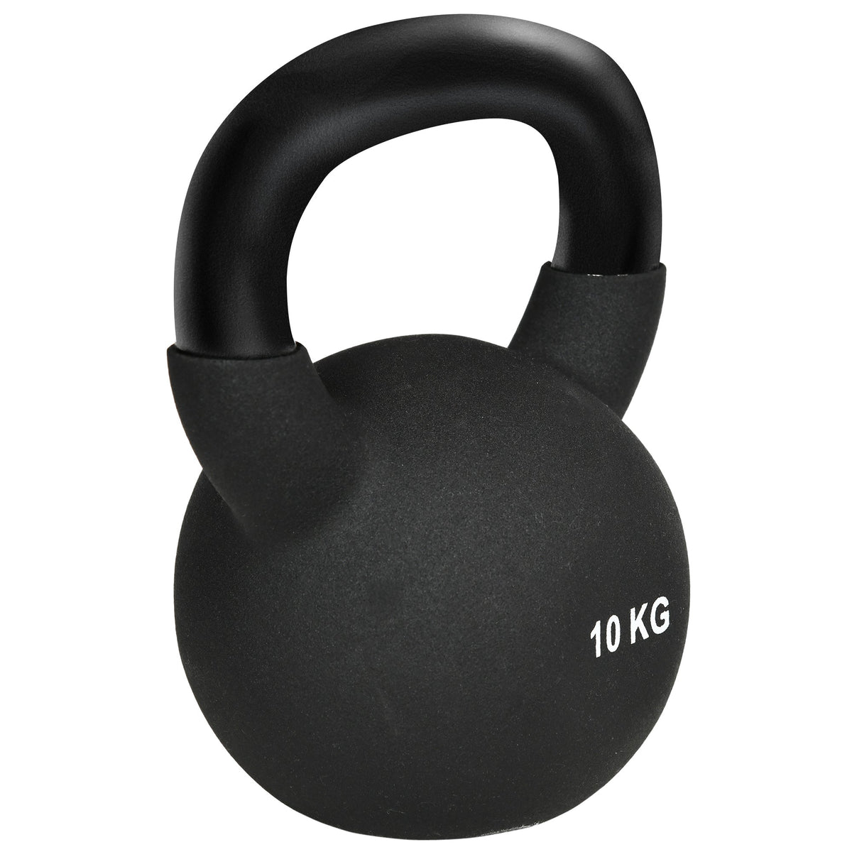 Kettlebell 10 kg, Fitness & Strength Training, Cast Iron Neoprene, Black