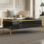 High-Gloss Coffee Table Multifunctional Side Table 100x50x36cm