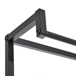 Coat rack with bench and shoe rack, 2 shoe shelves, metal