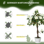 Artificial Rose Plant, Large 90 cm Tree in Pot, Plastic