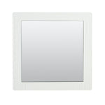 Square Wall Mirror 80x80cm Modern Design White Wood Look