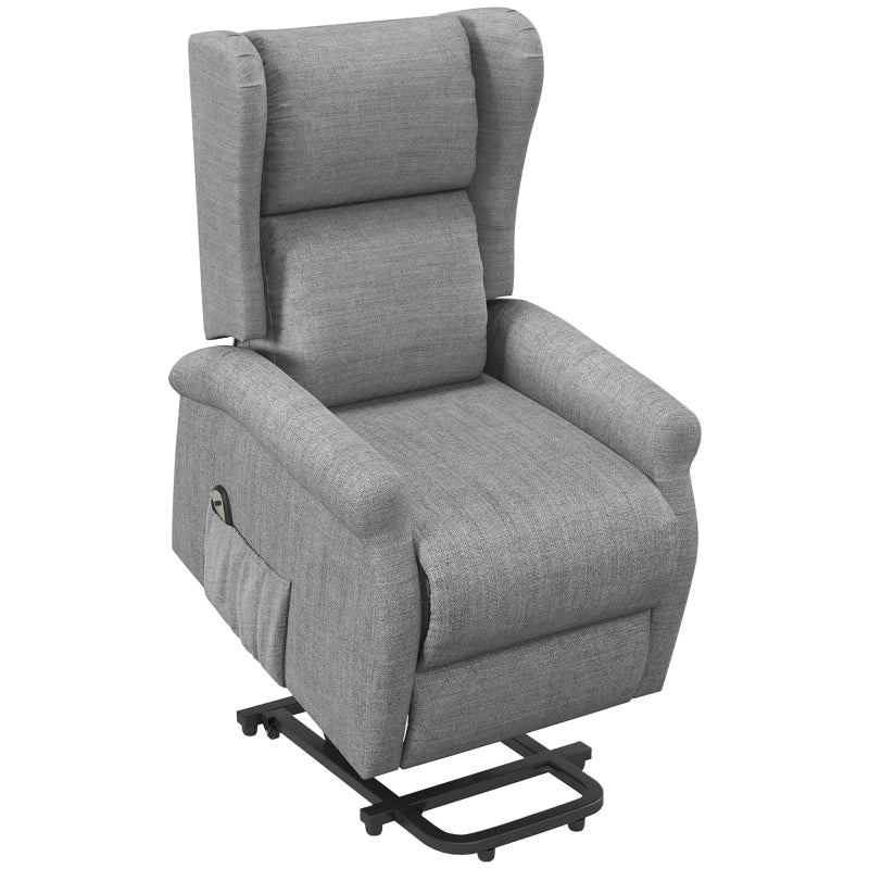 Reclining Armchair Lift Assistance Reclining Function 200kg - Grey
