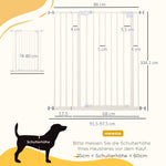 Door Safety Gate, No Drilling, Double Lock, 97.5 x 104.1 cm, Metal