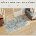Rug Living Room, Modern Style Washable Area, Dark Grey