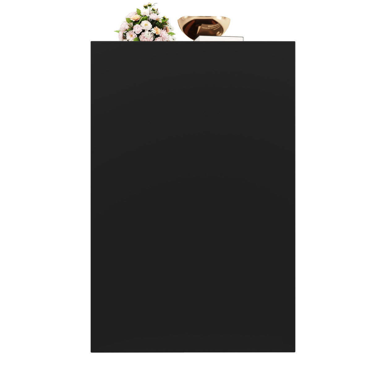 Chest of Drawers Cabinet, Modern 6-Drawer Hollow Door LED Light, Black