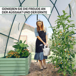 Greenhouse Roll-Up Door 2 Windows Winter-Proof Steel White