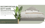 Soft Bed, Minimalist Headboard, 140*200CM, Beige