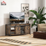 TV Cabinet, Stand for TVs up to 60 inches, 2 Cabinets 2 Shelves, Brown