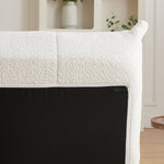 Togo Two-Seater Sofa with Memory Foam and Floor Lounge Design, Chenille