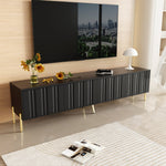 TV Cabinet 190cm Gold Table Legs - Black