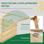 Wooden Greenhouse Cold Frame, Planter System 100x50x35 cm, Natural Fir/PC Board