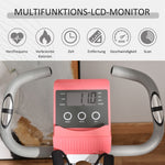 X-Bike 2-in-1 Exercise Bike Foldable 8-Level Magnetic Resistance LCD Monitor Tension Cables Pink