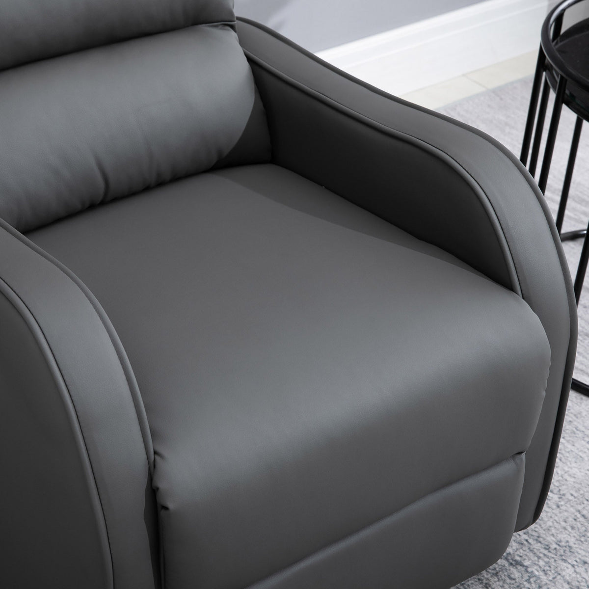 Recliner Chair, Rocking, Reclining, Rotatable, Cup Holder, Microfiber Cloth