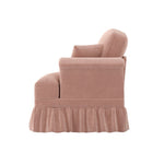 Windsor Sofa RSF with Removable Skirt and 1 Cushion, Pink Chenille