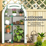 Greenhouse Round Roof, Door, Shelves, Steel, White