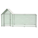 Chicken Coop/Run 3x1x1.5m Safety Lock Waterproof PE Metal Enclosure