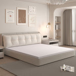 Comfortable Mattress H3 Medium Strength Washable 180x200cm, White/Orange Foam