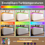Chest of Drawers, High-Gloss Sideboard with 2 Doors & 3 Drawers, LED Lighting, White