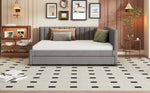 Upholstered Bed 140*200, Pull-Out Sofa Bed, Multifunctional, Velvet Gray