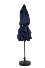 Outdoor Umbrella 14.8 Ft Double Sided Rectangular Large with Crank, Navy Blue