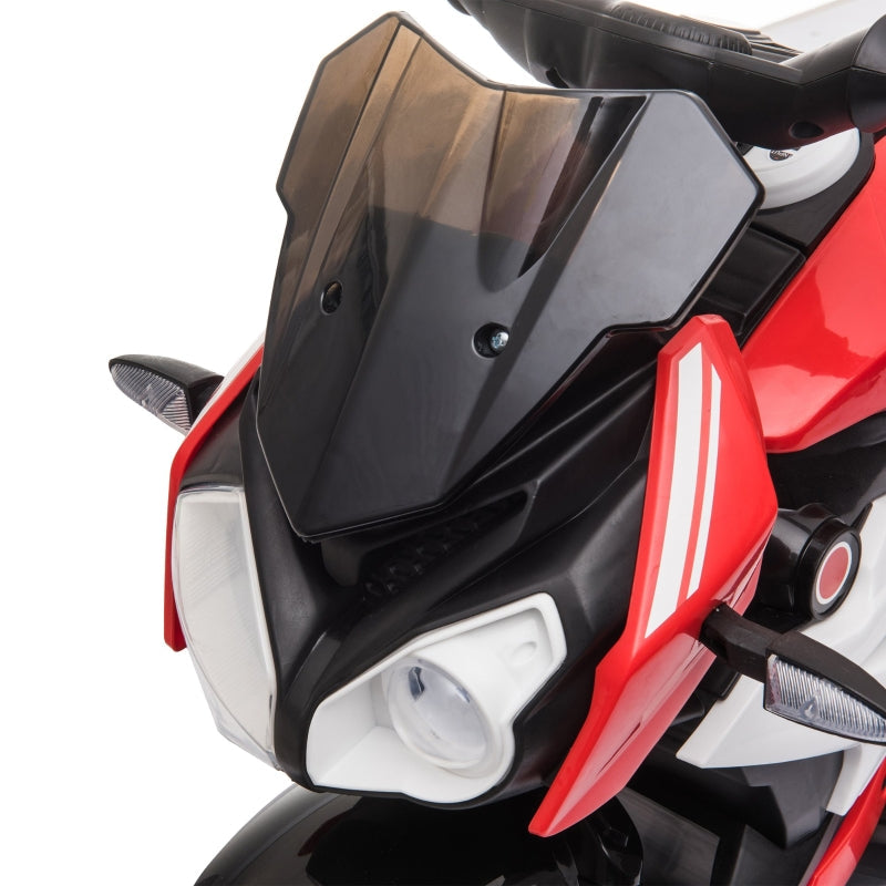 Electric Kids Motorcycle, 3 km/h, Lights & Sounds, Black/Red