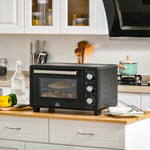 Mini Oven 21L, 3 Cooking Modes, 1400W, Black+Silver