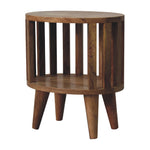 Ariella Single Open Shelf Bedside Piece, Solid Wood Brown