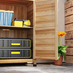 Garden Cabinet Internal Shelf Workbench 79x43x92cm - Wood Color