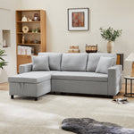 Sleeper Sofa L-Shaped Chaise Longue Reversible Storage with Pocket