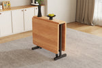Extendable Dining Table 120x80 cm Foldable Modern Minimalist Natural Color