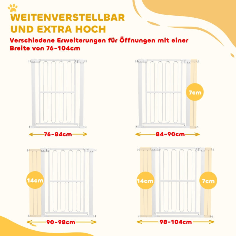 Dog Safety Gate, 76-104 cm, Stair, Metal