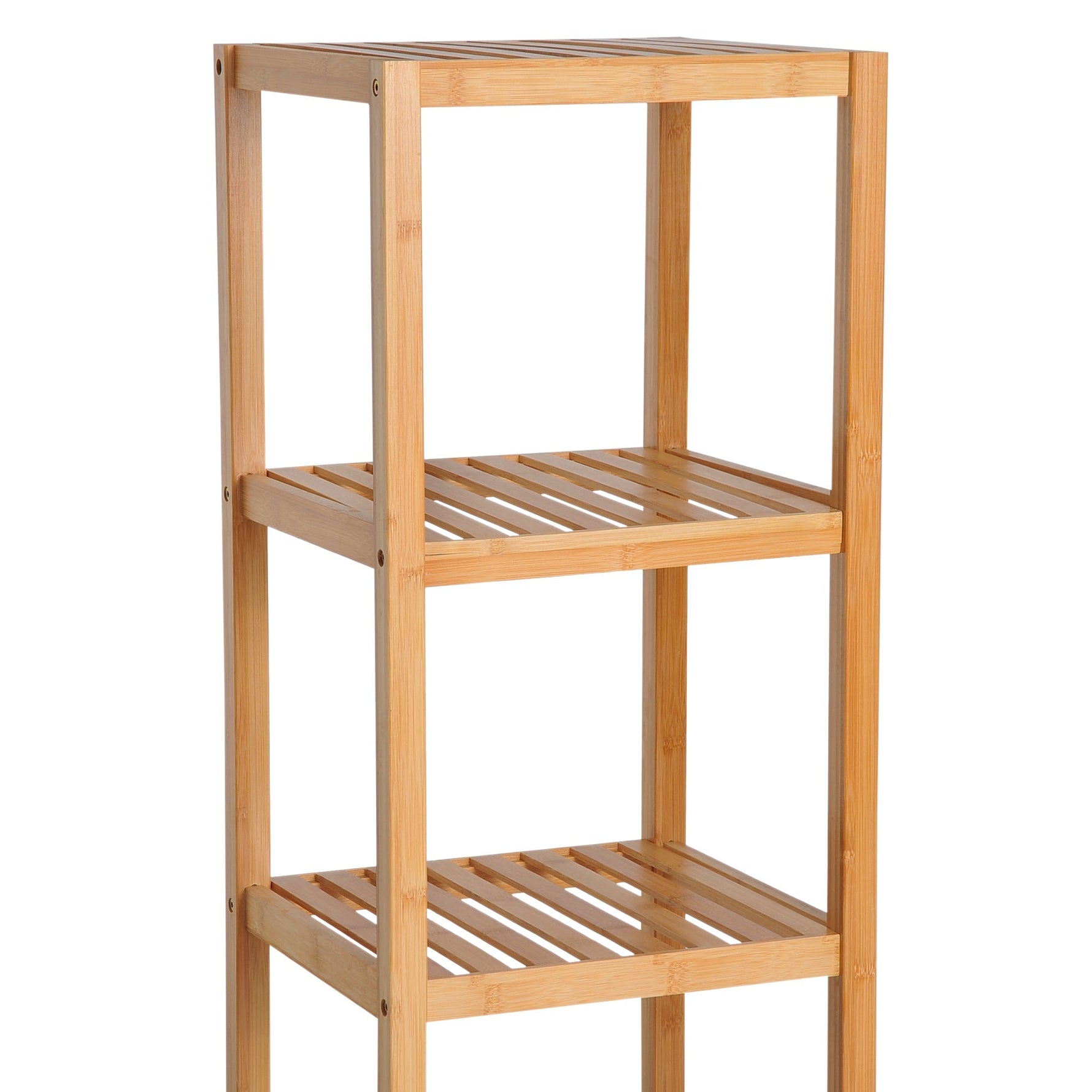 Bathroom Cabinet, 3 Open Compartments, Toilet Storage, Bamboo
