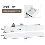 LED TV Lowboard with 2 Cabinets, 4 Drawers & 16-Color LED Lighting for up to 55-Inch TVs, White