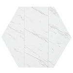 5-Piece Dining Set Hexagonal Marble Table 4 Velvet Chairs Gold Legs - Black