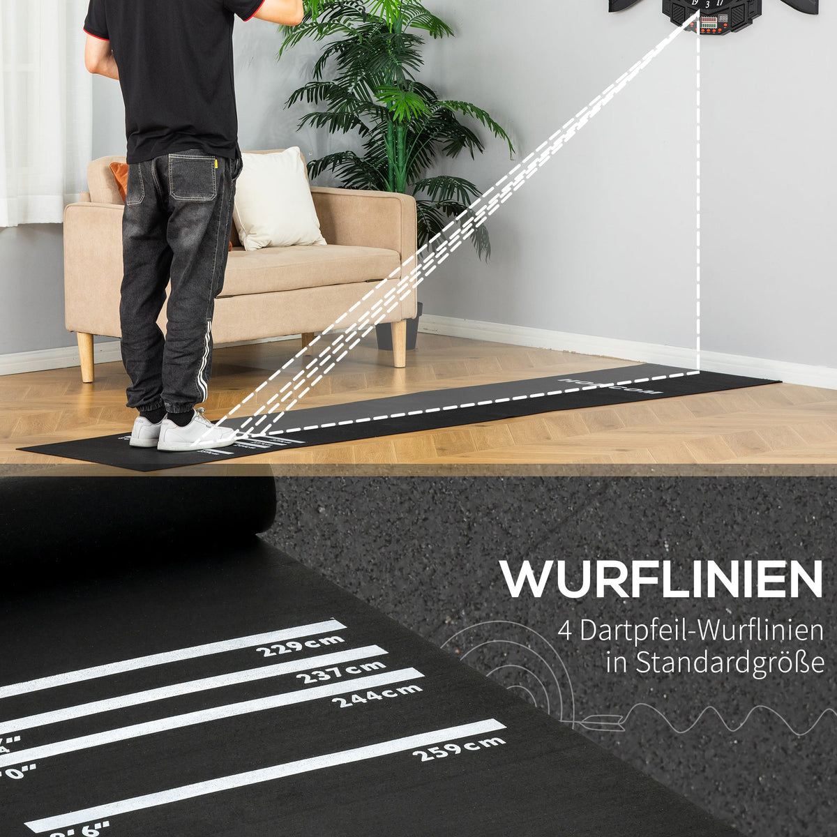 Dart Mat Non-Slip, Rubber