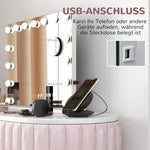 LED Vanity Mirror, 3 Light Modes, Dimmable, USB, White