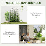 Metal Trellis 2-Piece Set, Rustproof 50x150cm Climbing Aid, Black