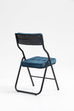 Folding Chairs 2 Pack Foldable Cushion Portable Guest - Blue