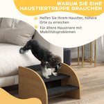 Pet Stairs, 3 Steps for Small Dogs, Oak + Black