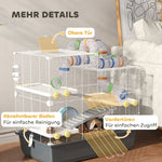 Dwarf Hamster Cage, 4 Levels, Tunnel System, Grey