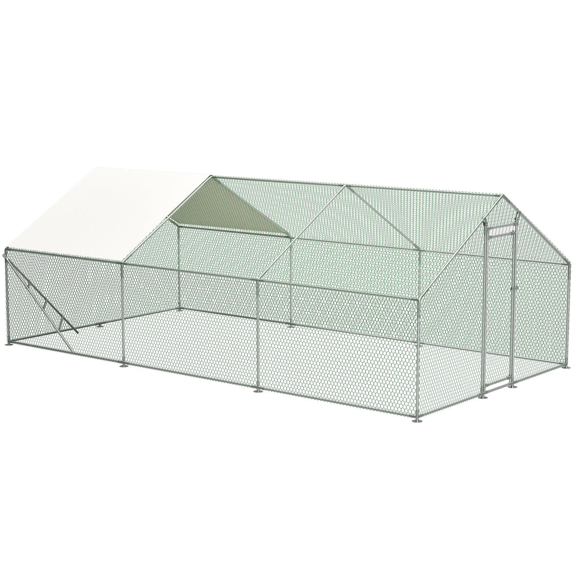 Giant Professional Chicken Coop Aviary 3x6m with Climbing Frame Metal