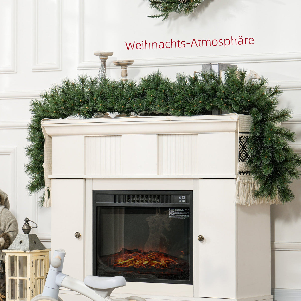 Artificial Christmas Garland, 1.8m, 160 Tips, Fir Tree, Green