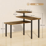 Kitchen Shelf, Rotating 3-Level Microwave Rack, Industrial Standing Metal