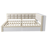 Sofa Wooden Bed, 140x200 Multifunctional with Storage Drawer, Pine Wood
