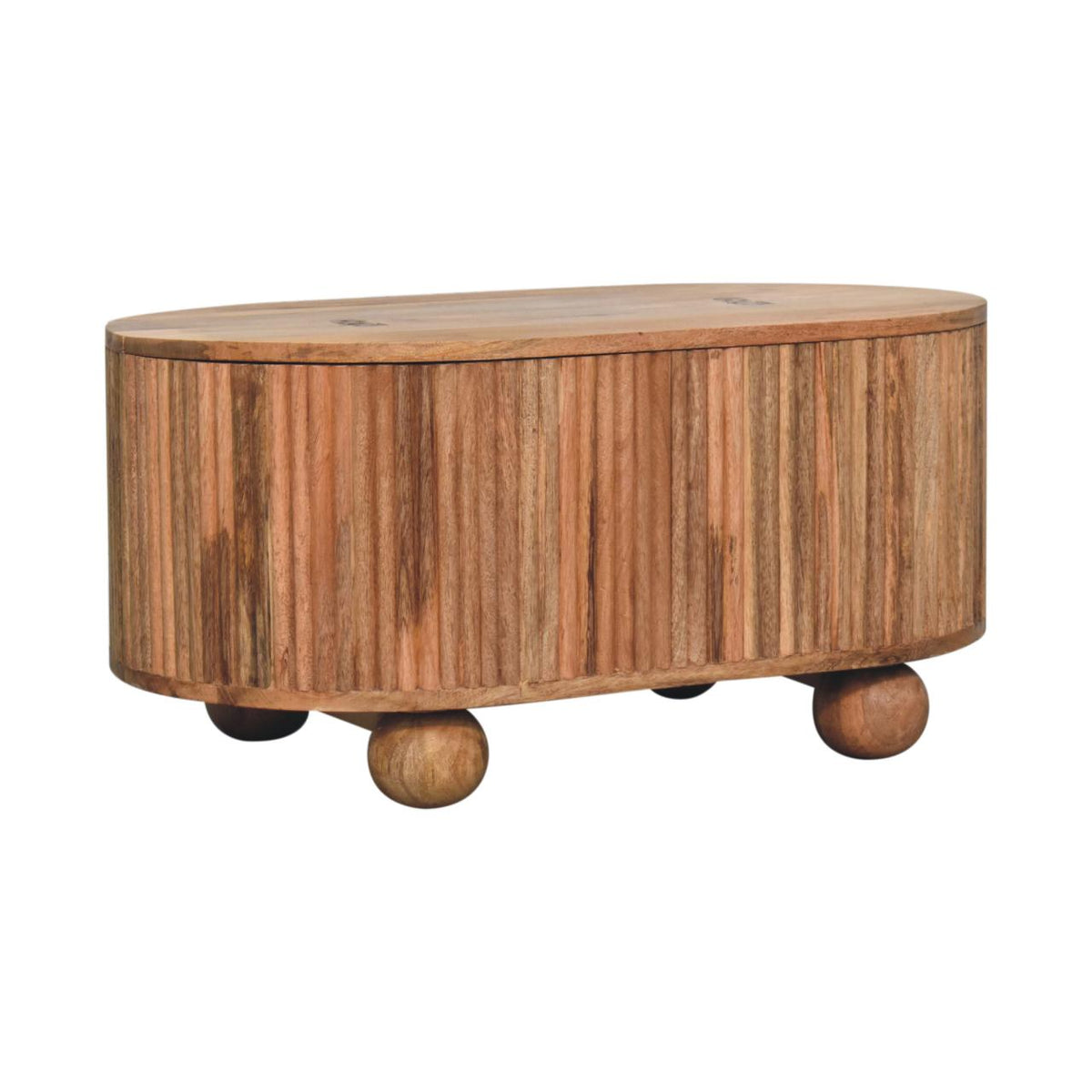 Soba Ball Lid-up Coffee Table, Solid Mango Wood