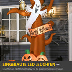 Self-Inflating Halloween Decoration, LED Lights with Blower, 156x107x274cm