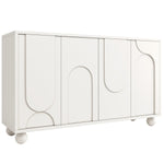 Sideboard Cabinet with Storage and Adjustable Top, White