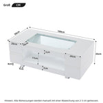 LED Coffee Table Bluetooth App Control, White