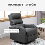 Recliner Chair, Rocking, Reclining, Rotatable, Cup Holder, Microfiber Cloth
