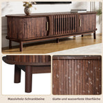 Lowboard TV Cabinet, 165 x 39.5 x 46 cm Sliding Door 65-inch TV Stand, Brown